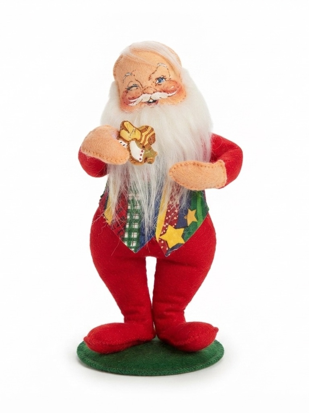 Vintage Annalee Santa Doll — Gingerbread Cookie 7”